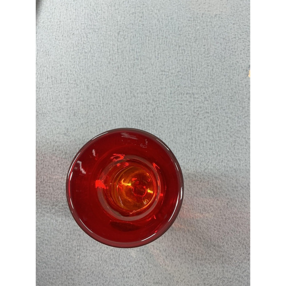 Blenko Handcraft Red Ombre Vase Mid-Century Modern Hand Blown Glass Vintage - Picture 5 of 7
